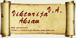 Viktorija Akšam vizit kartica